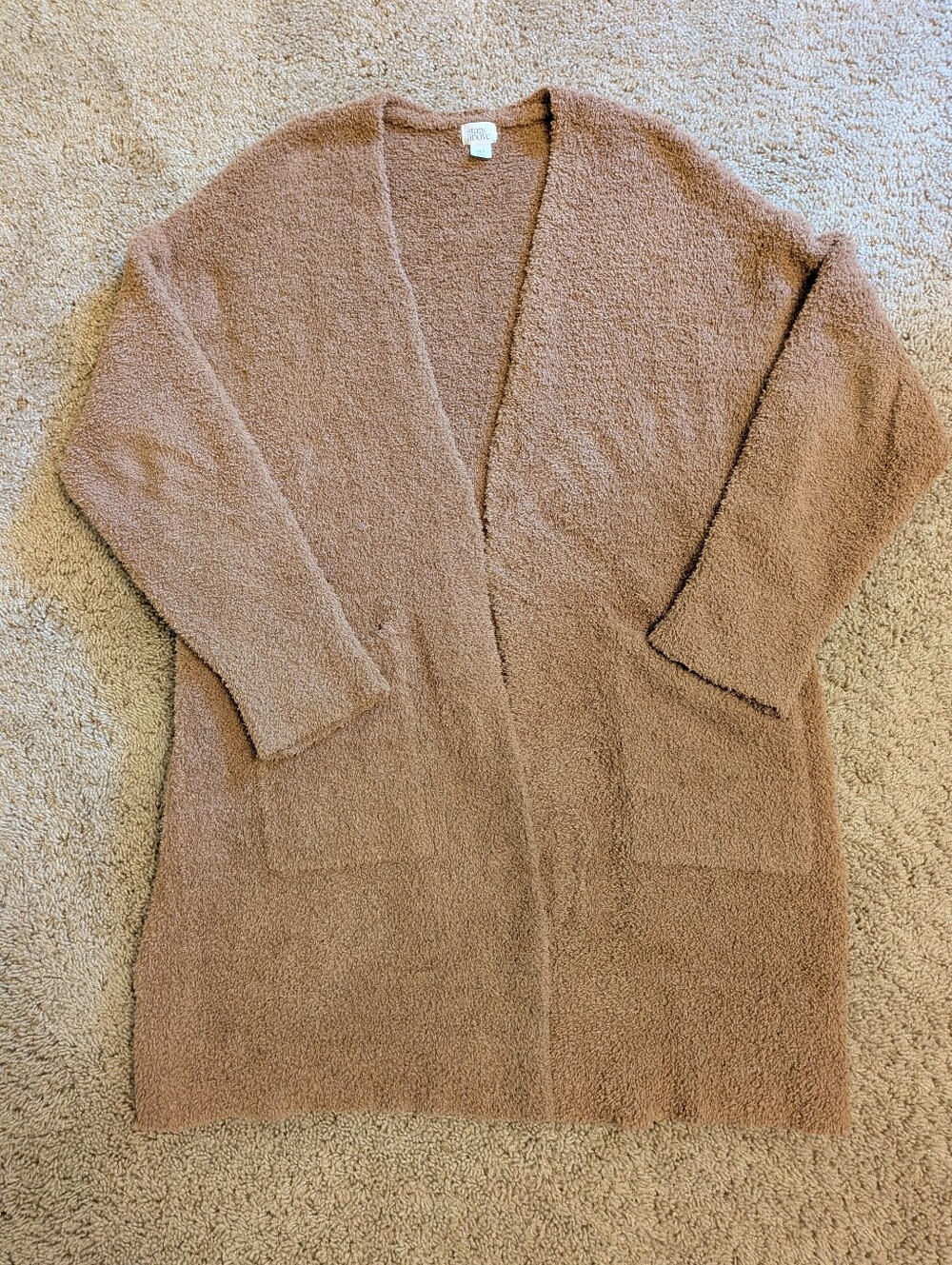 Stars Above Cozy Lounge Cardigan In Camel M/L